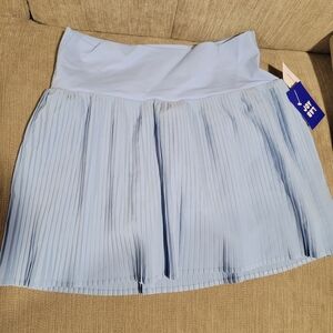 Light Blue Pleated Women's Skirt